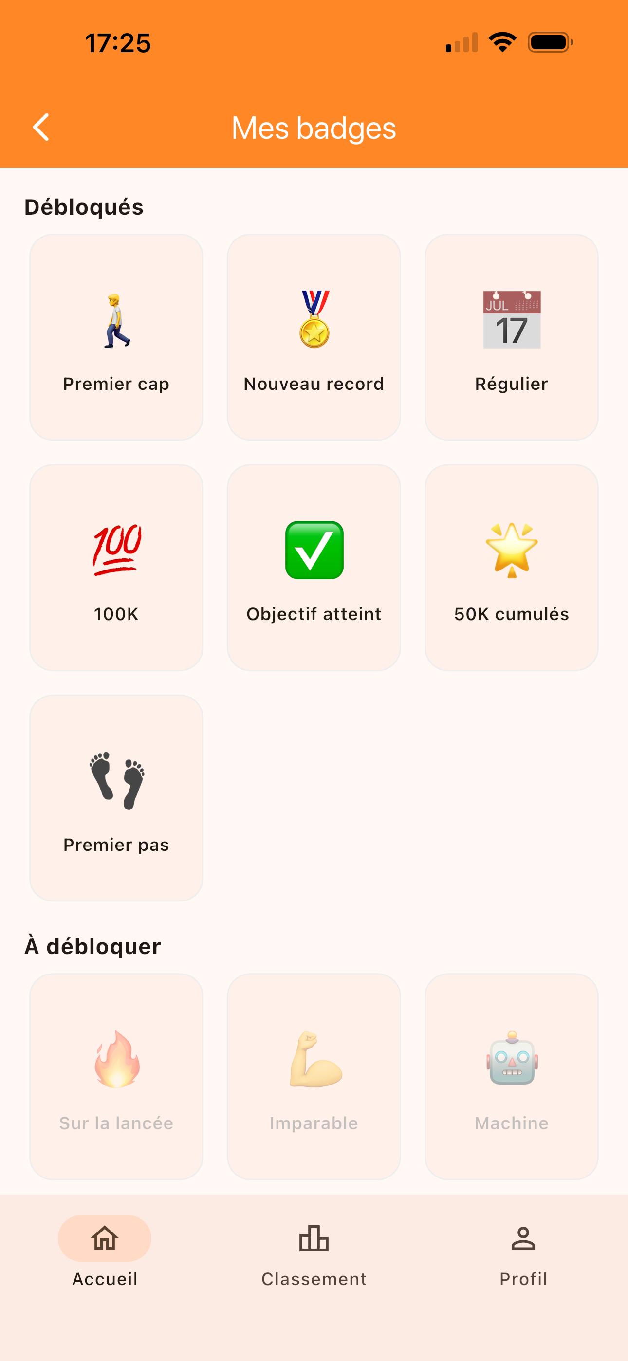 Écran badges