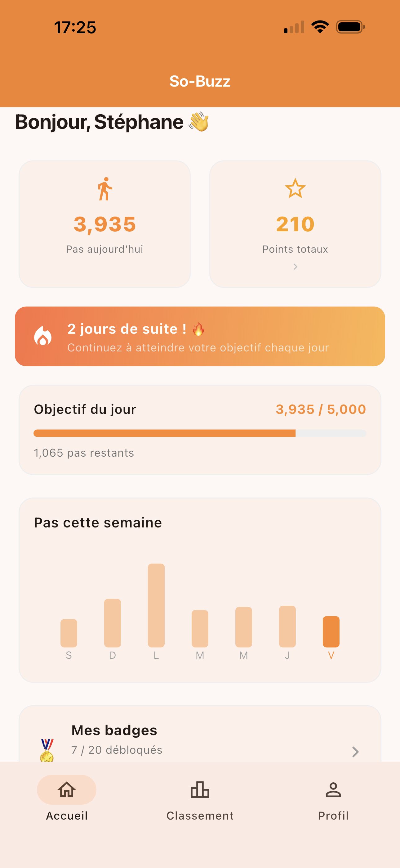 Tableau de bord WALK&Co