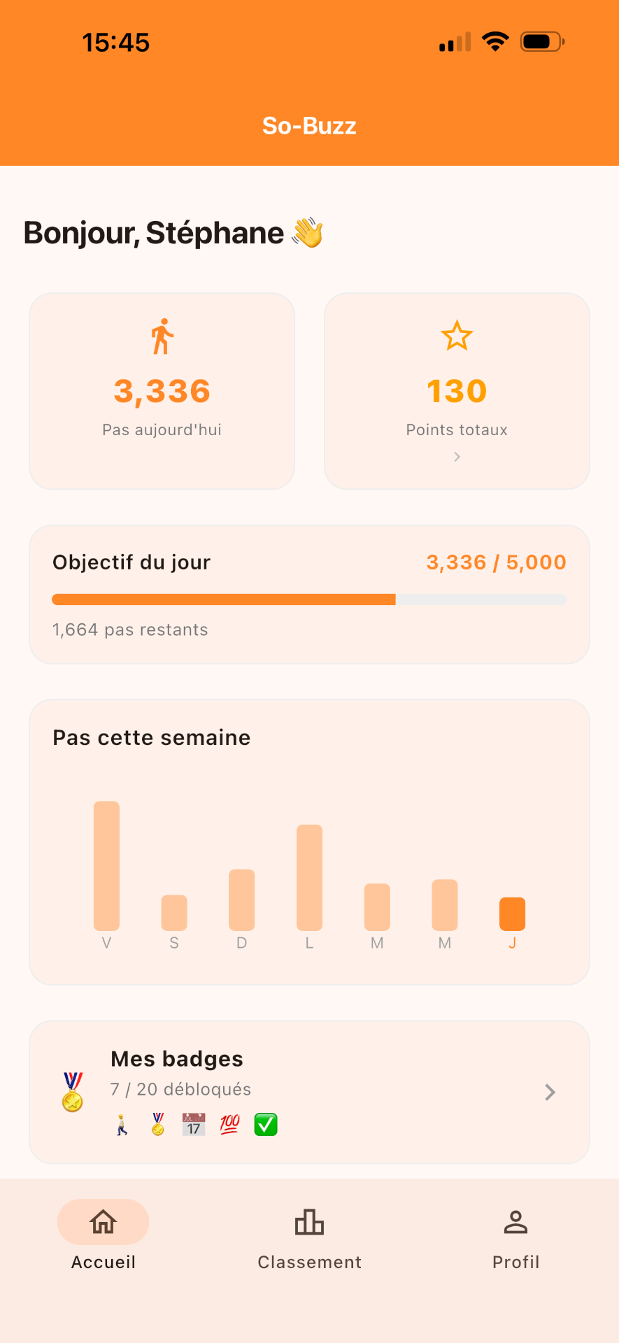 Tableau de bord WALK&Co